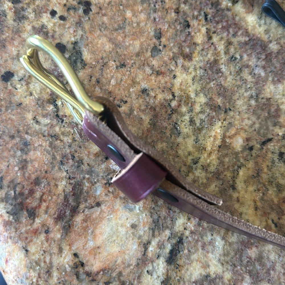 ALTSHA Men's Brown Leather Belt - Picture 11 of 13